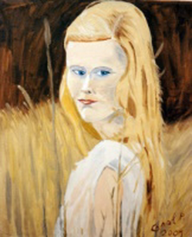 Jeune femme dans les champs
